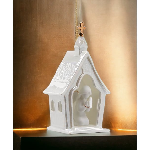 Ceramic House of Worship Ornament 2.5in Religious Image 1