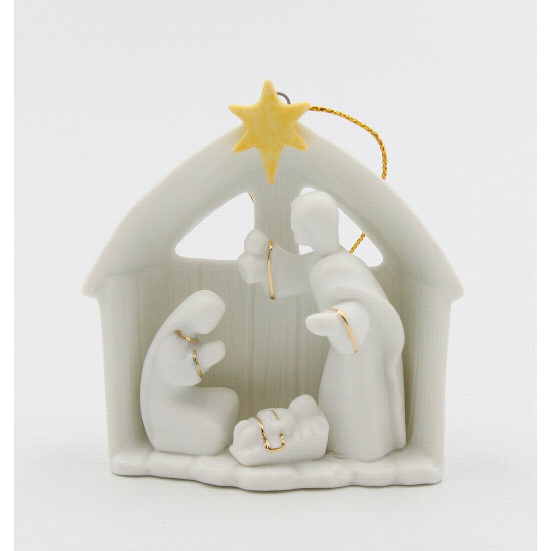 Ceramic Holy Family Nativity Ornament 26 x 125 x 287 Inches Religious Image 2