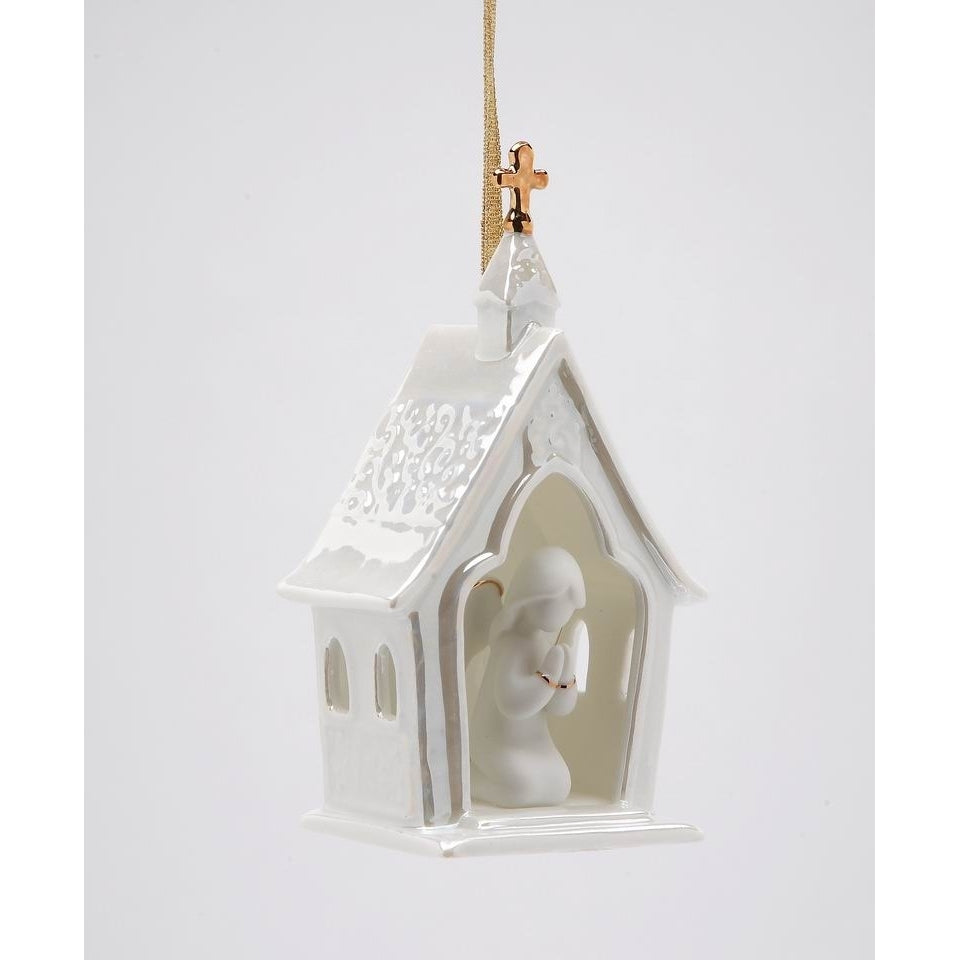 Ceramic House of Worship Ornament 2.5in Religious Image 3