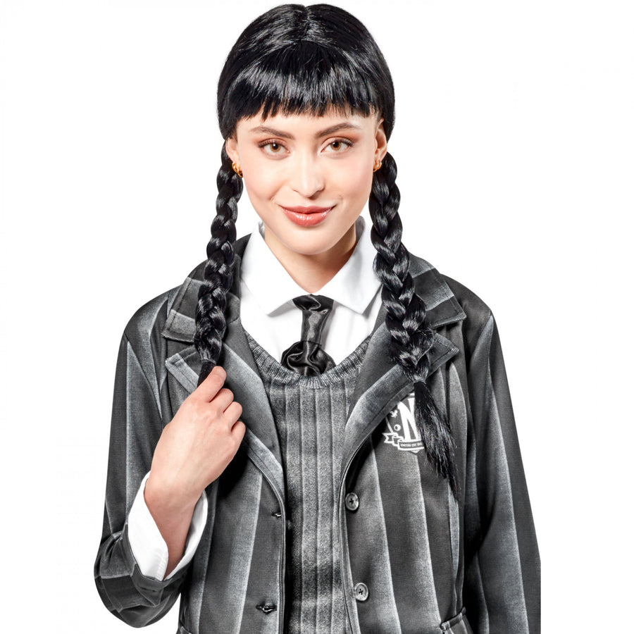 Wednesday Adams Womens Costume Wig Image 1