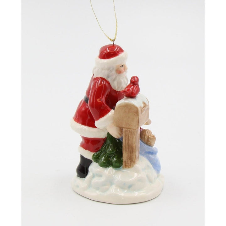 Ceramic Santa Ornament with Mail Box 2.5x2.75x4 Home Kitchen Image 4