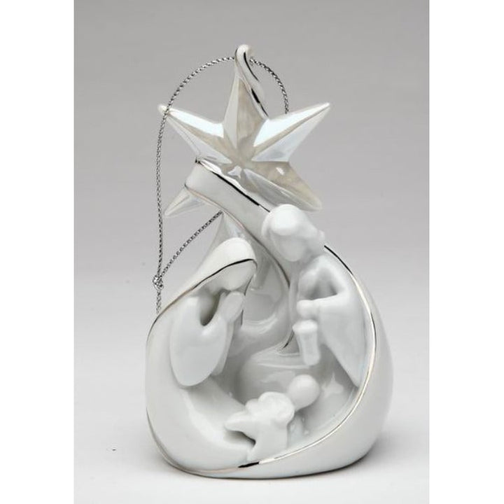 Ceramic Nativity Star Ornament Holy Family Christmas Gift 4 inches Image 3