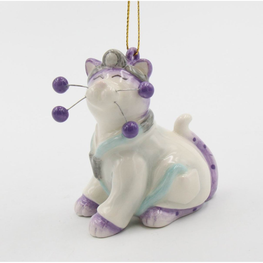 Ceramic Whisker Cat Doctor OrnamentHome DcorKitchen Dcor, Image 3