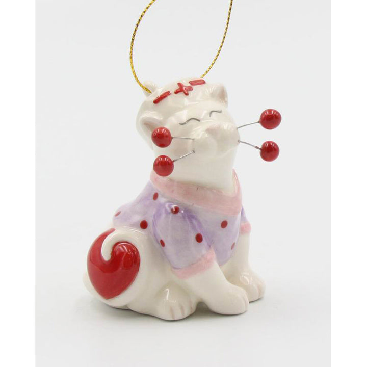 Ceramic Cat Nurse Ornament 2.1in Gift for Cat Lovers Image 3