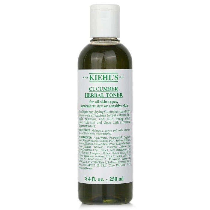 Kiehls Cucumber Herbal Alcohol-Free Toner - For Dry or Sensitive Skin Types 250ml/8.4oz Image 1