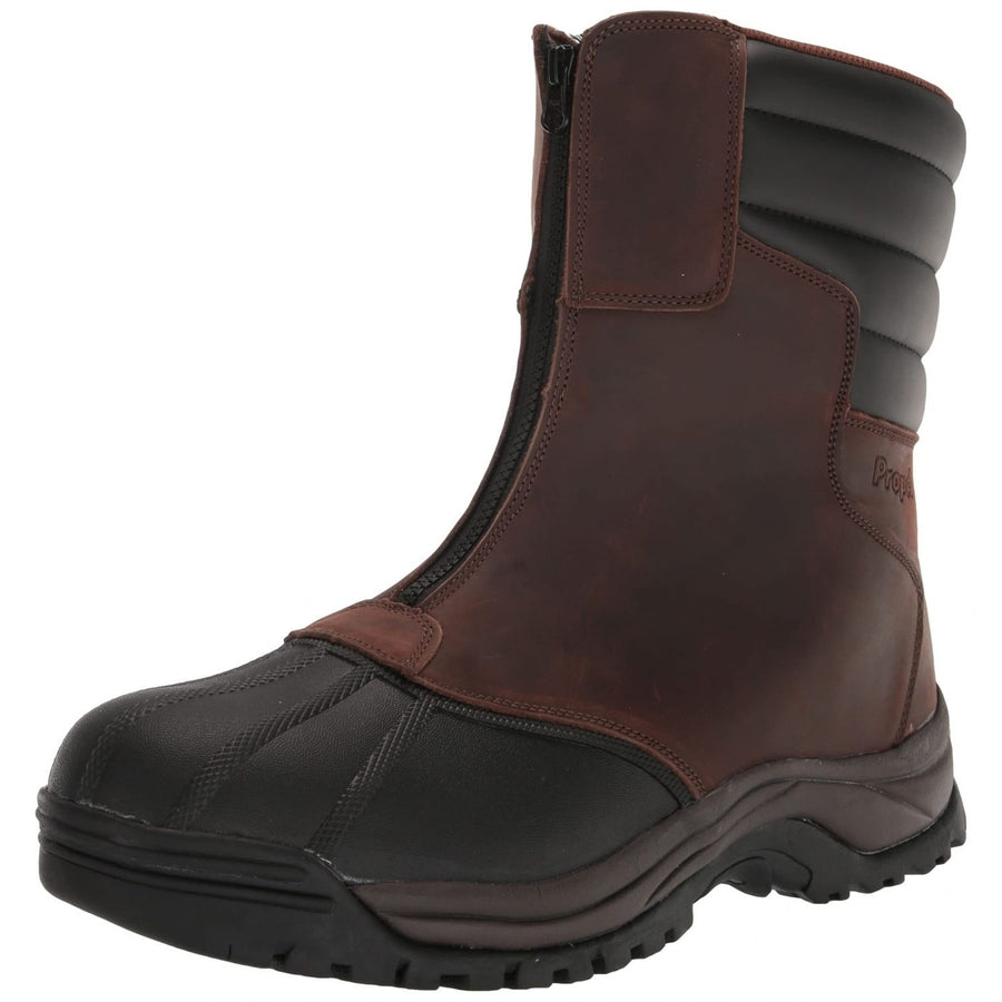 Propt Men's Blizzard Tall Zip Mid Calf Boot  BROWN/BLACK Image 1