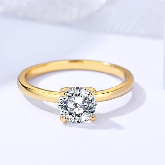 1 Carat Moissanite Ring for Women 925 Sterling Silver European and American Retro Style Band Image 2