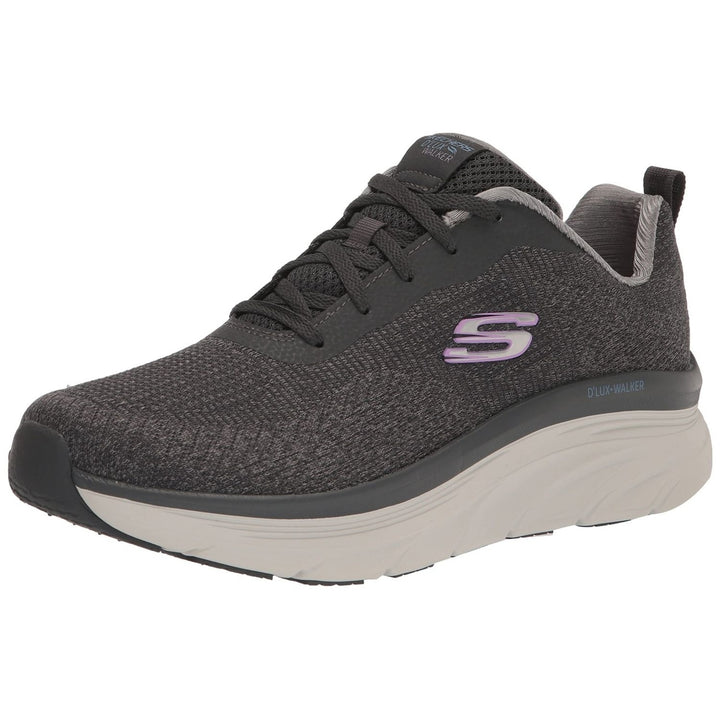 Skechers Womens Dlux Walker-Daily Beauty Sneaker 9 CHARCOAL Image 1