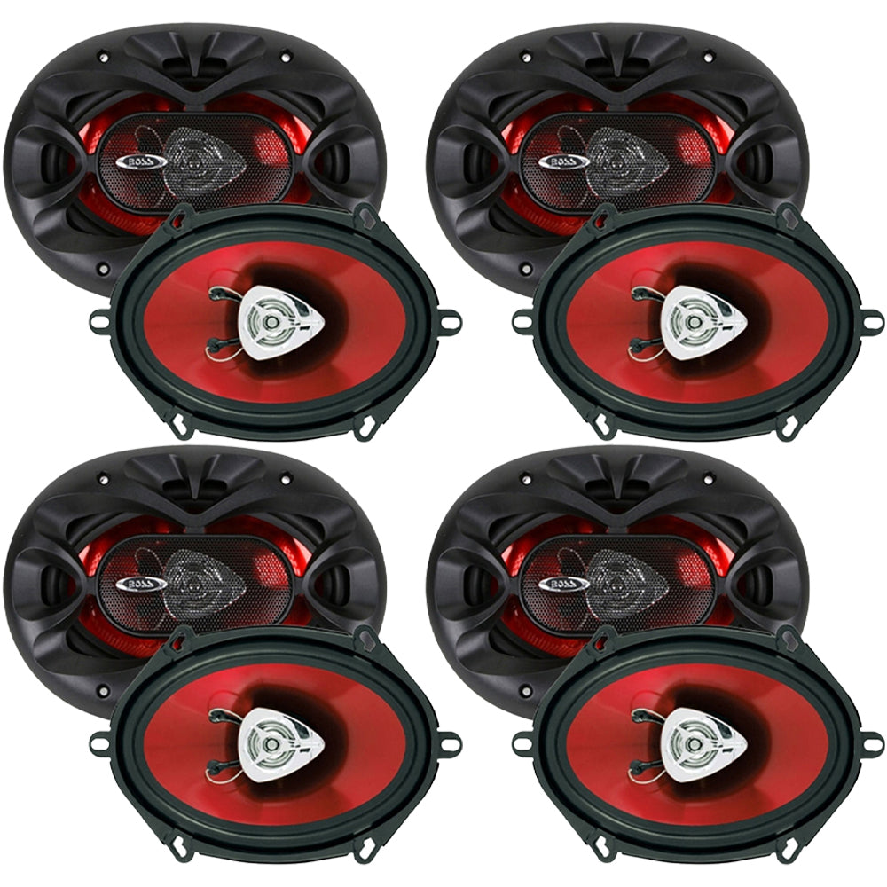 Pack of (4) Boss CH5720 250W Chaos Series 5" x 7" / 6" x 8" 2-Way Car Stereo Speakers Image 1