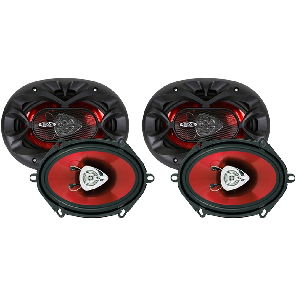 Boss CH5720 250W 5x7 6x8 2-Way Car Stereo Speakers Red Cone Poly Injection Image 1