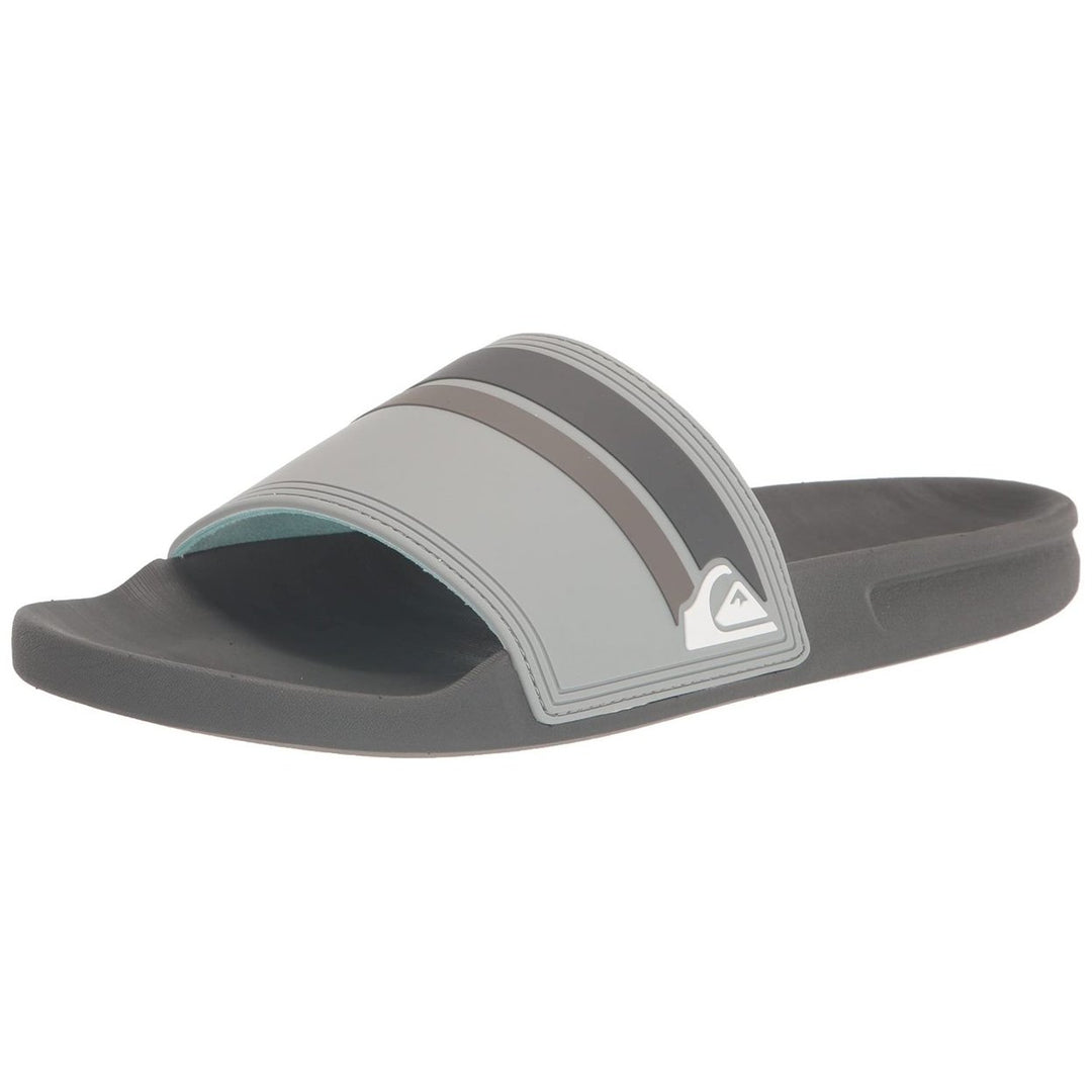 Quiksilver Mens Rivi Slide Sandal Grey Size 2 Comfortable Casual Footwear Image 1