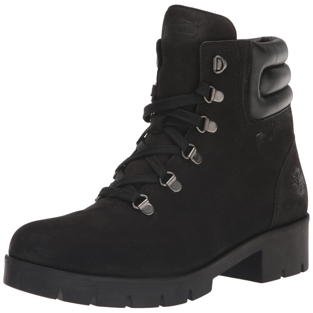 HARLEY-DAVIDSON FOOTWEAR Womens Trawood Motorcycle Boot  BLACK Image 1