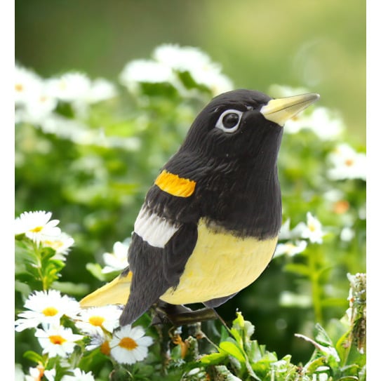 Ceramic Northern Oriole 2.375x1.375 Garden Decor Image 1