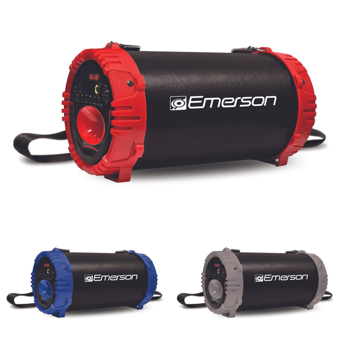 Emerson Portable Bluetooth Speaker LED Lighting EAS-3001 Carrying Strap Red Image 1