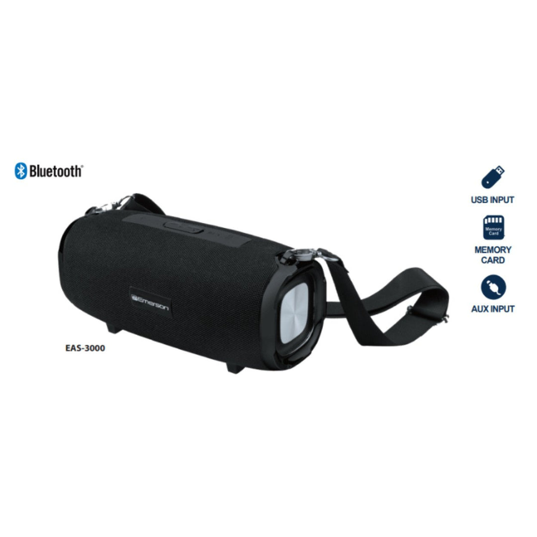 Emerson Portable Bluetooth Speaker EAS-3000 with Carrying Strap Wireless Audio Image 2