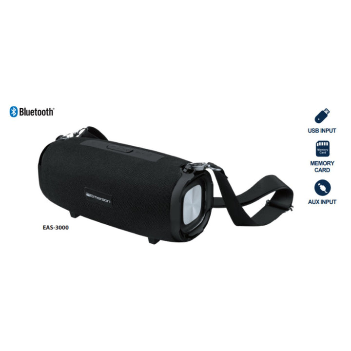 Emerson Portable Bluetooth Speaker EAS-3000 with Carrying Strap Wireless Audio Image 2