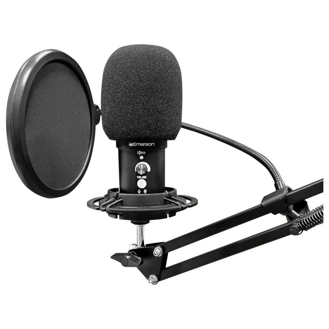 Emerson USB Condenser Microphone EAM-9051 for Gaming Streaming with Accessories Image 1