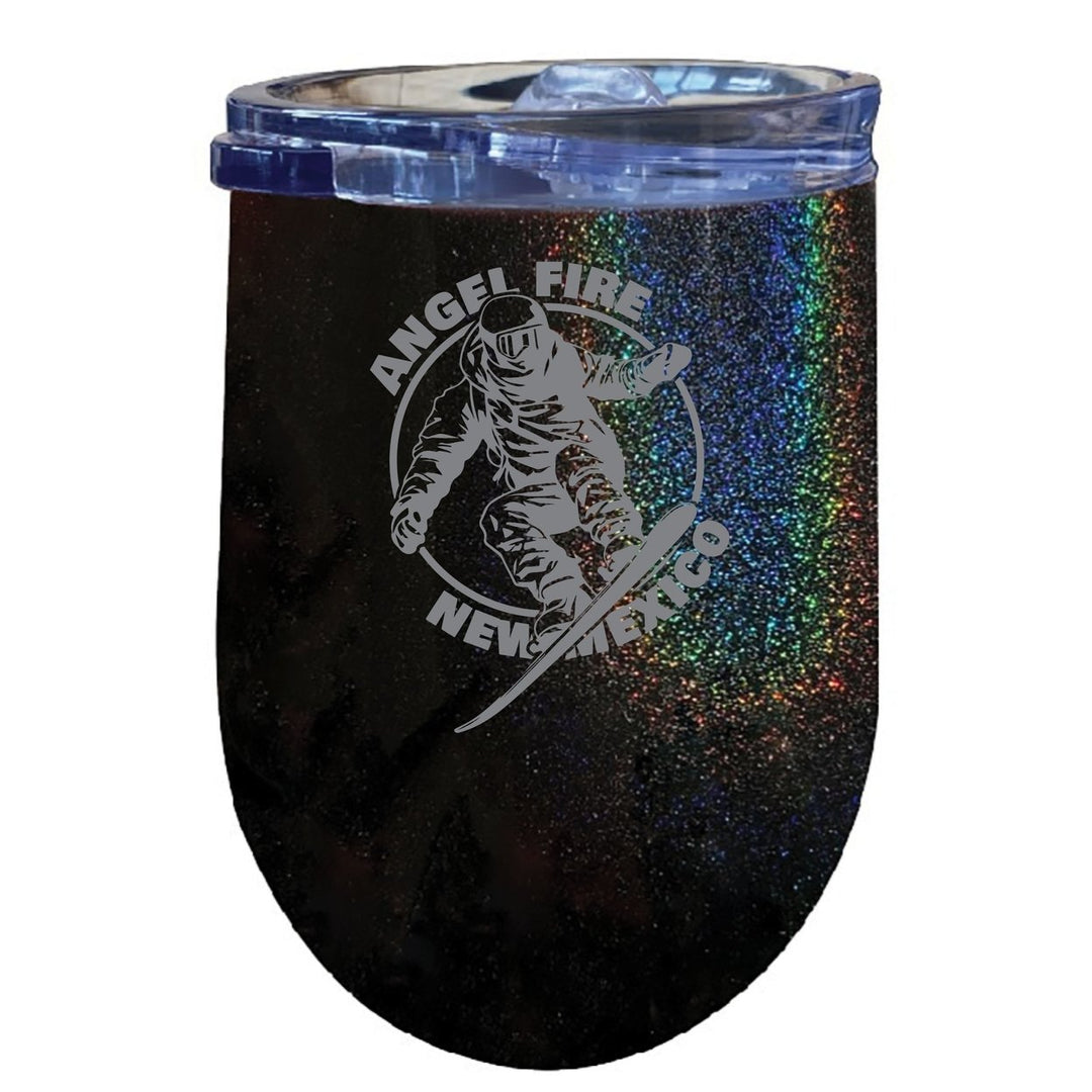Angel Fire New Mexico Souvenir 12 oz Engraved Insulated Wine Stainless Steel Tumbler Image 1