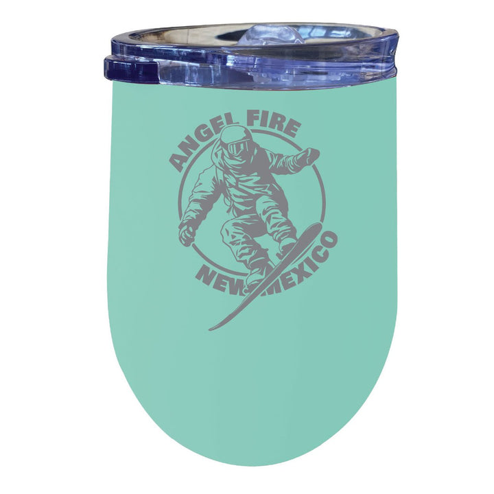 Angel Fire Mexico Souvenir 12 oz Engraved Insulated Wine Stainless Steel Tumbler Image 1