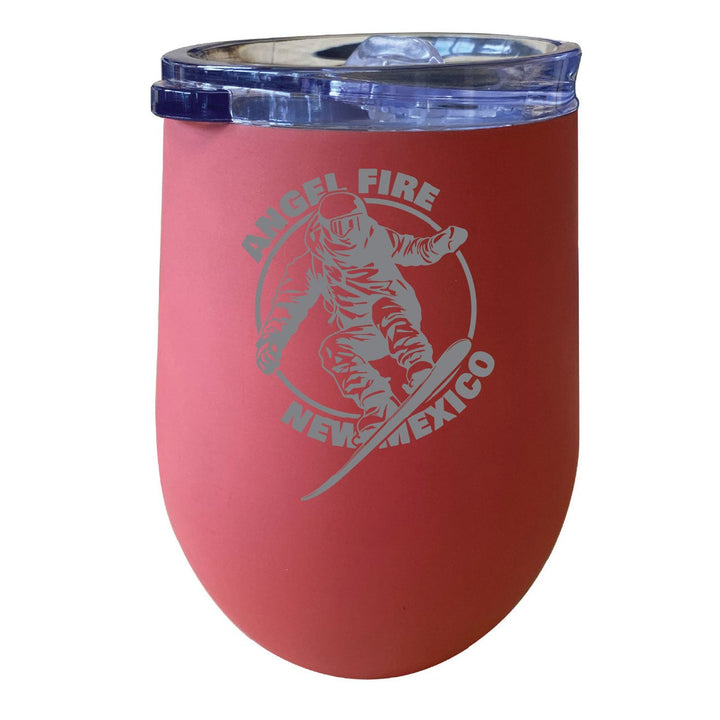 Angel Fire New Mexico Souvenir 12 oz Engraved Insulated Wine Stainless Steel Tumbler Image 1