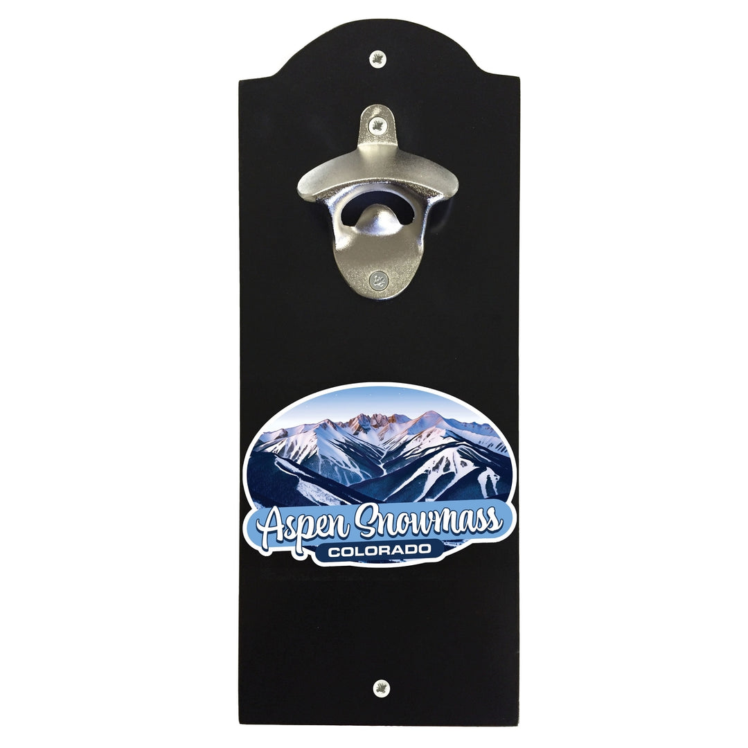 Aspen Snowmass Colorado Design A Souvenir Wall mounted bottle opener Image 1