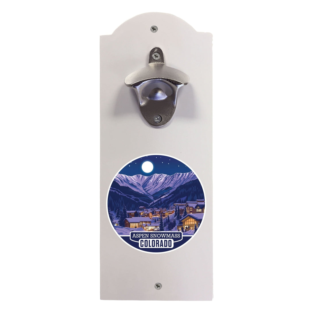 Aspen Snowmass Colorado Design B Souvenir Wall mounted bottle opener Image 2