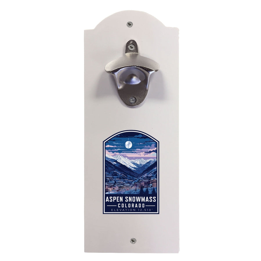 Aspen Snowmass Colorado Design C Souvenir Wall mounted bottle opener Image 1