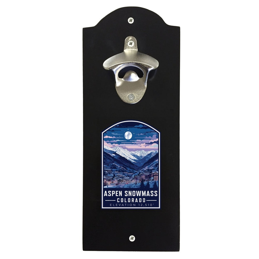 Aspen Snowmass Colorado Design C Souvenir Wall mounted bottle opener Image 2