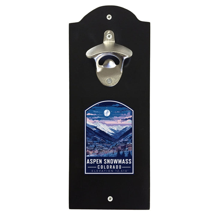 Aspen Snowmass Colorado Design C Souvenir Wall mounted bottle opener Image 1