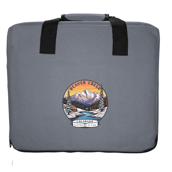 Beaver Creek Colorado Design A Souvenir Destination Seat Cushion Maroon Image 3