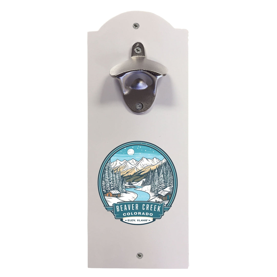 Beaver Creek Colorado Design B Souvenir Wall mounted bottle opener Image 1