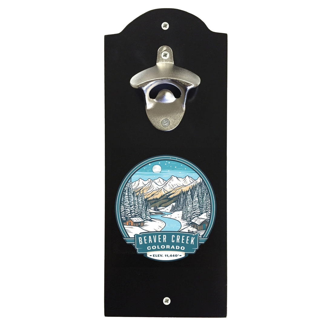 Beaver Creek Colorado Design B Souvenir Wall mounted bottle opener Image 2