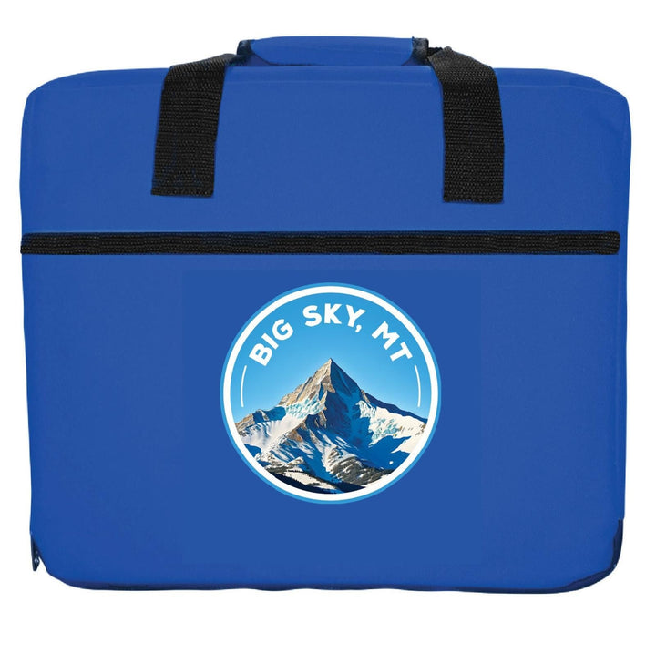 Big Sky Montana Snowy Mountain Design Souvenir Destination Seat Cushion Image 1