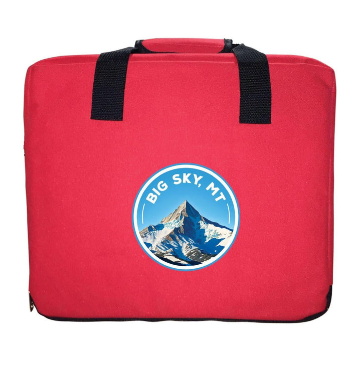 Big Sky Montana Snowy Mountain Design Souvenir Destination Seat Cushion Image 3