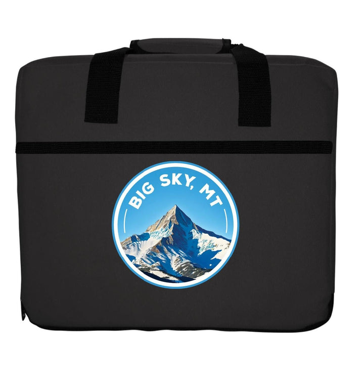 Big Sky Montana Snowy Mountain Design Souvenir Destination Seat Cushion Image 4