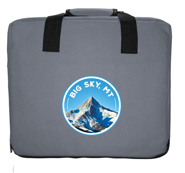 Big Sky Montana Snowy Mountain Design Souvenir Destination Seat Cushion Image 4