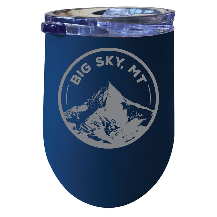 Big Sky Montana Souvenir 12 oz Engraved Insulated Wine Stainless Steel Tumbler Image 1