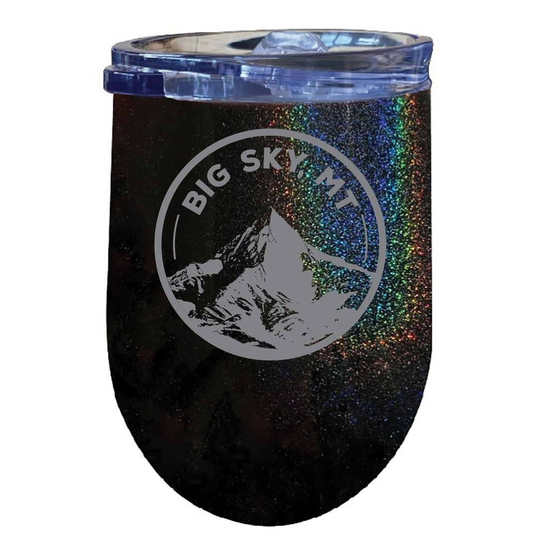 Big Sky Montana Souvenir 12 oz Engraved Insulated Wine Stainless Steel Tumbler Image 1