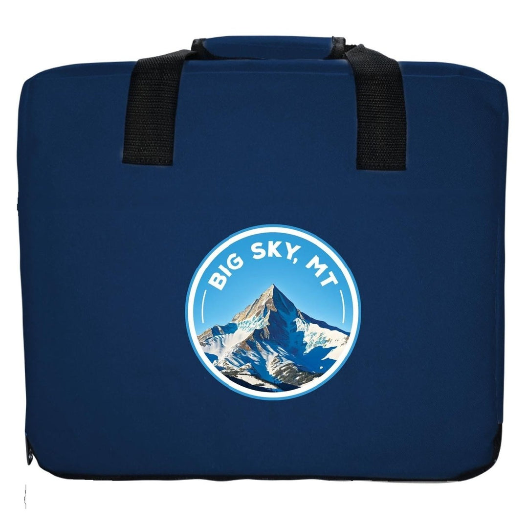 Big Sky Montana Snowy Mountain Design Souvenir Destination Seat Cushion Image 6