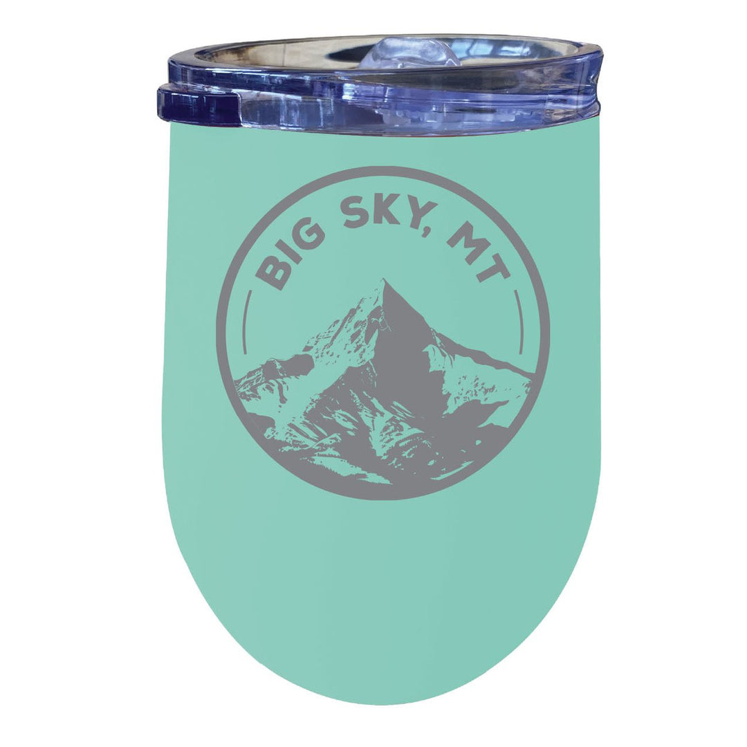 Big Sky Montana Souvenir 12 oz Engraved Insulated Wine Stainless Steel Tumbler Image 1