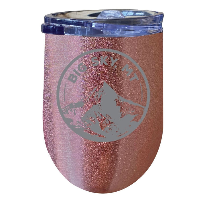 Big Sky Montana Souvenir 12 oz Engraved Insulated Wine Stainless Steel Tumbler Image 1