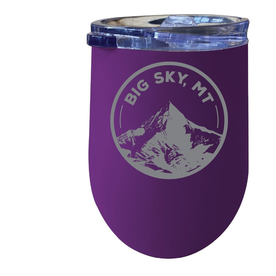 Big Sky Montana Souvenir 12 oz Engraved Insulated Wine Stainless Steel Tumbler Image 6
