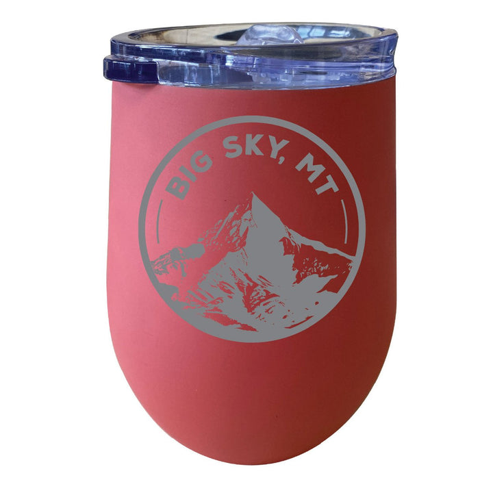 Big Sky Montana Souvenir 12 oz Engraved Insulated Wine Stainless Steel Tumbler Image 1