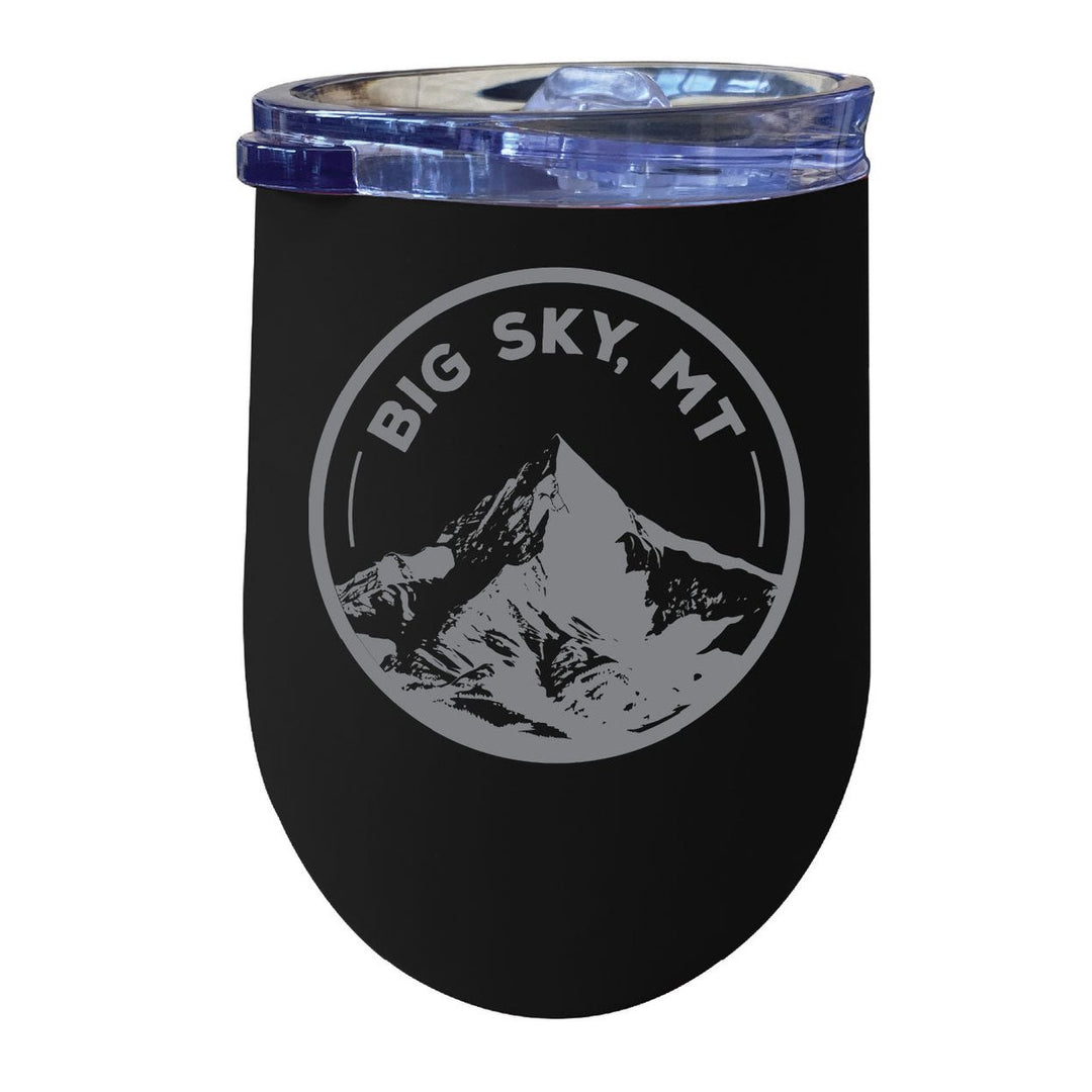Big Sky Montana Souvenir 12 oz Engraved Insulated Wine Stainless Steel Tumbler Image 1