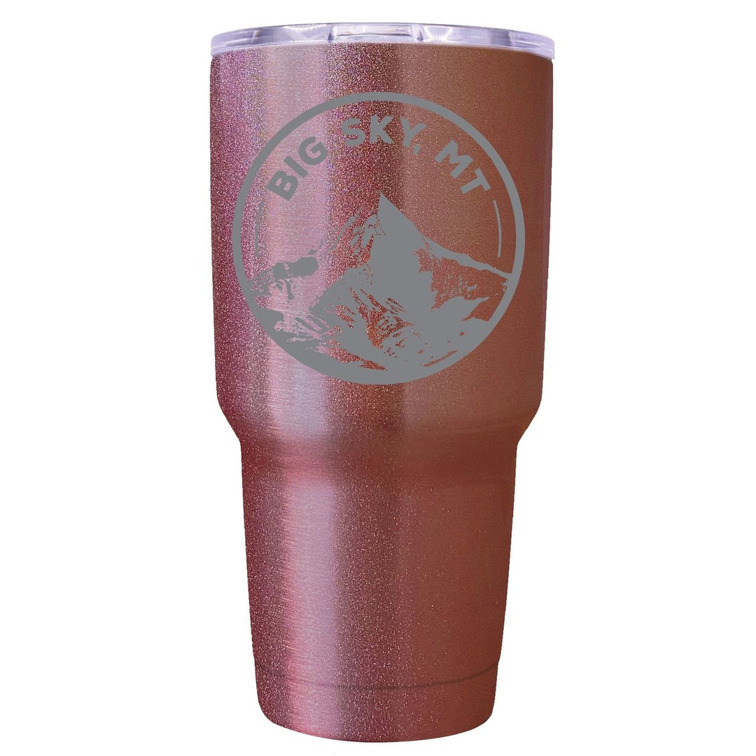 Big Sky Montana Souvenir 24 oz Engraved Insulated Stainless Steel Tumbler Image 1