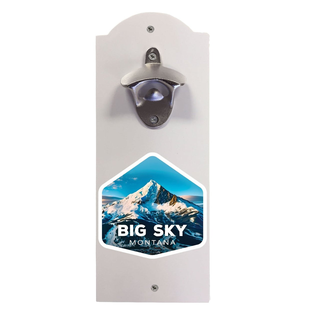 Big Sky Montana Mountain Design Souvenir Wall mounted bottle opener Image 1