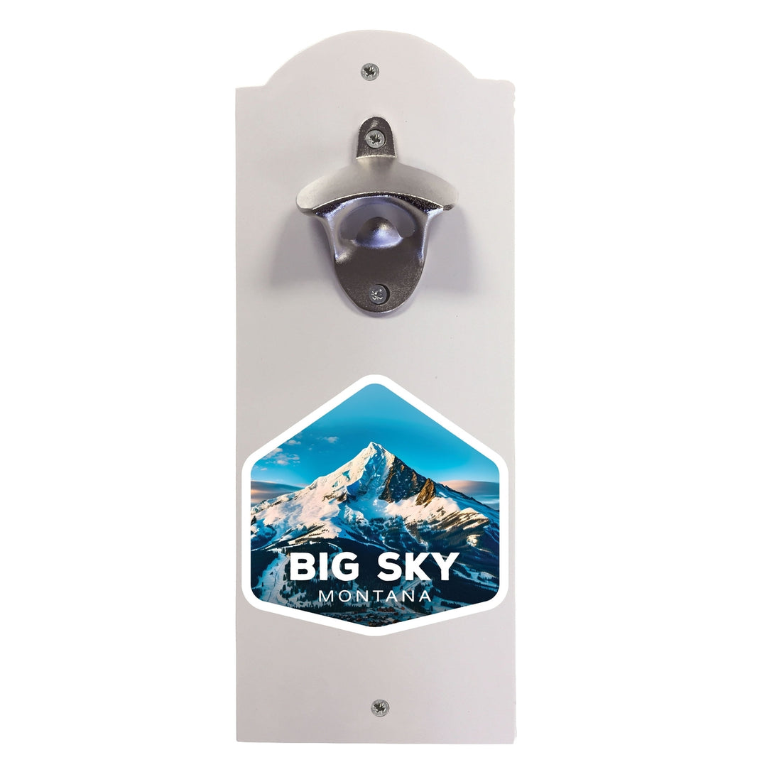 Big Sky Montana Mountain Design Souvenir Wall mounted bottle opener Image 2