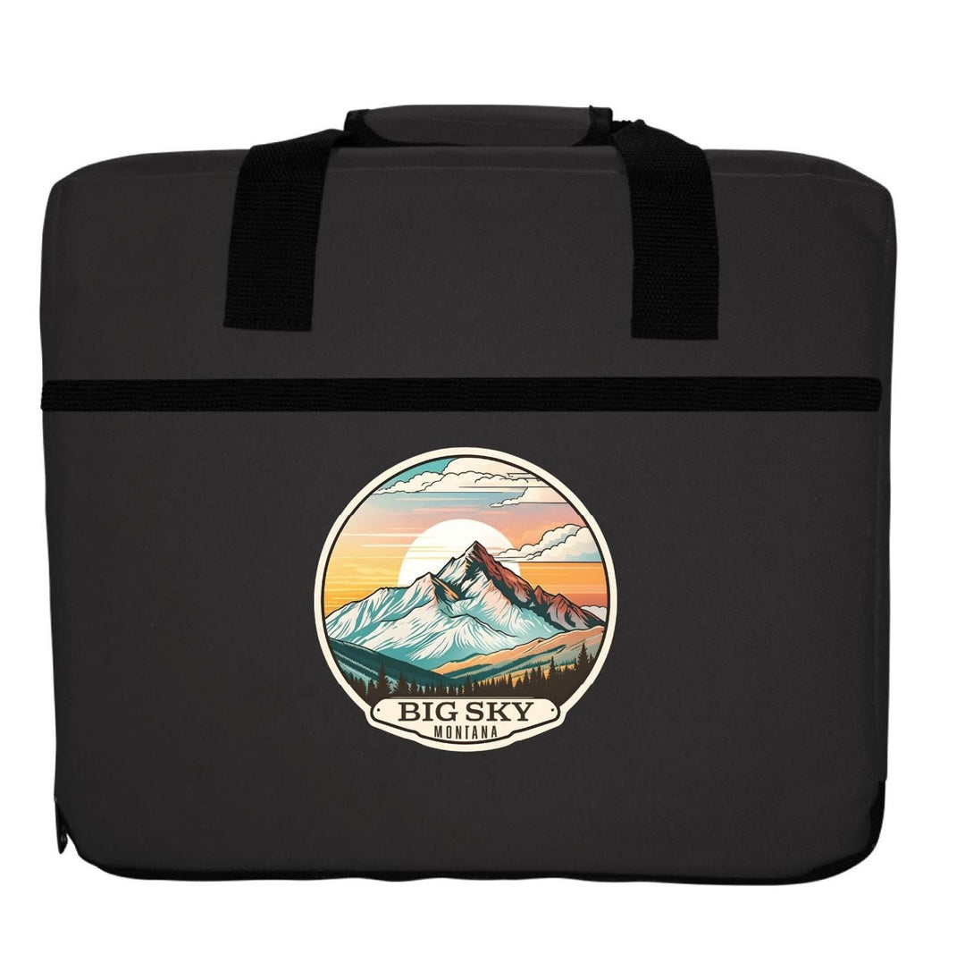 Big Sky Montana mountain Sunset Design Souvenir Destination Seat Cushion Image 2