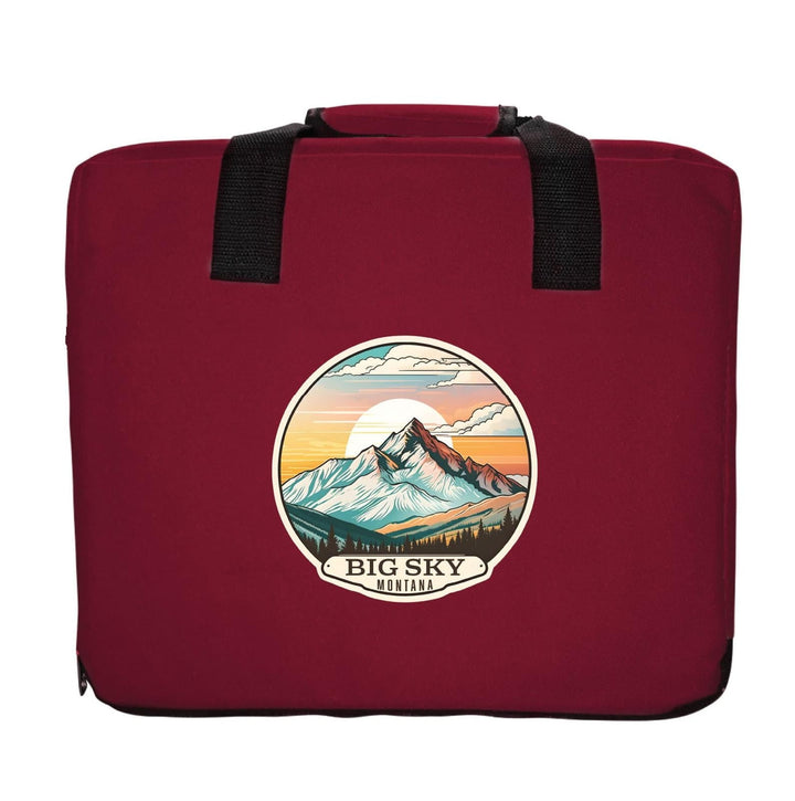 Big Sky Montana mountain Sunset Design Souvenir Destination Seat Cushion Image 3