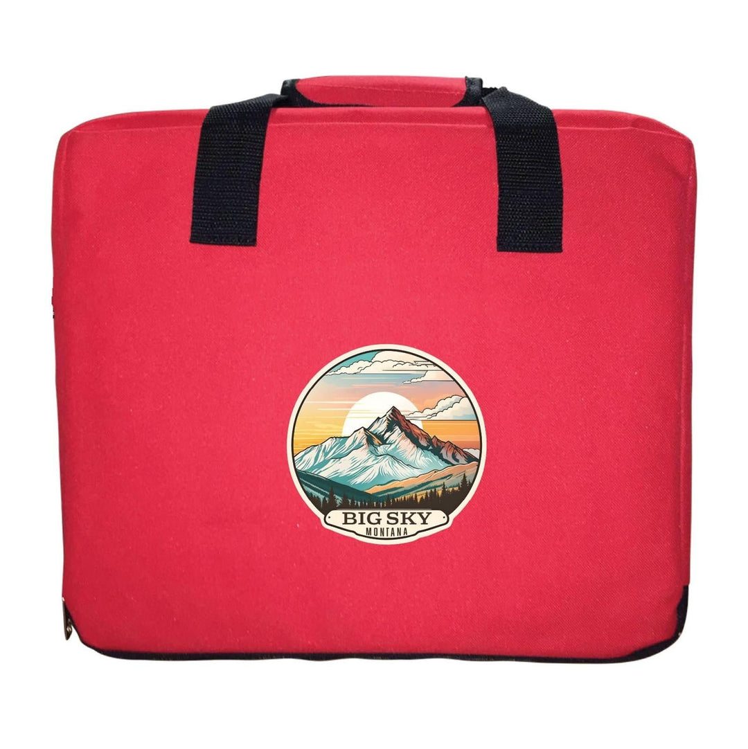 Big Sky Montana mountain Sunset Design Souvenir Destination Seat Cushion Image 4